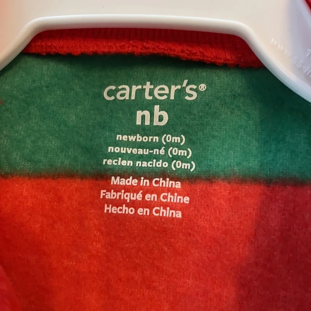 Carter’s reindeer striped bodysuit newborn